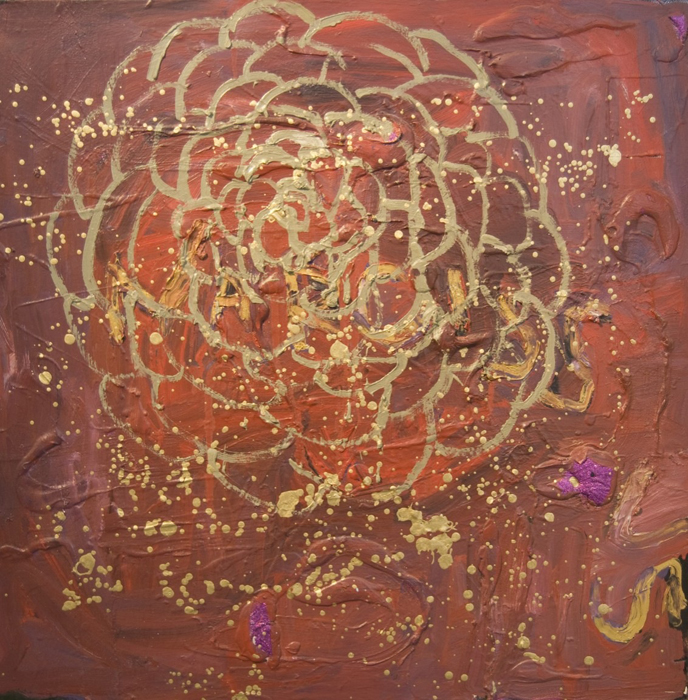 Narcissus Hiding, 2010, oil on canvas, 30x30 in